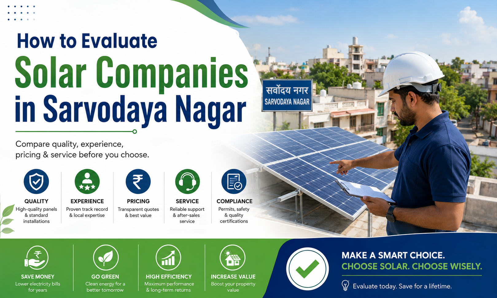 How to Evaluate Solar Companies in Sarvodaya Nagar