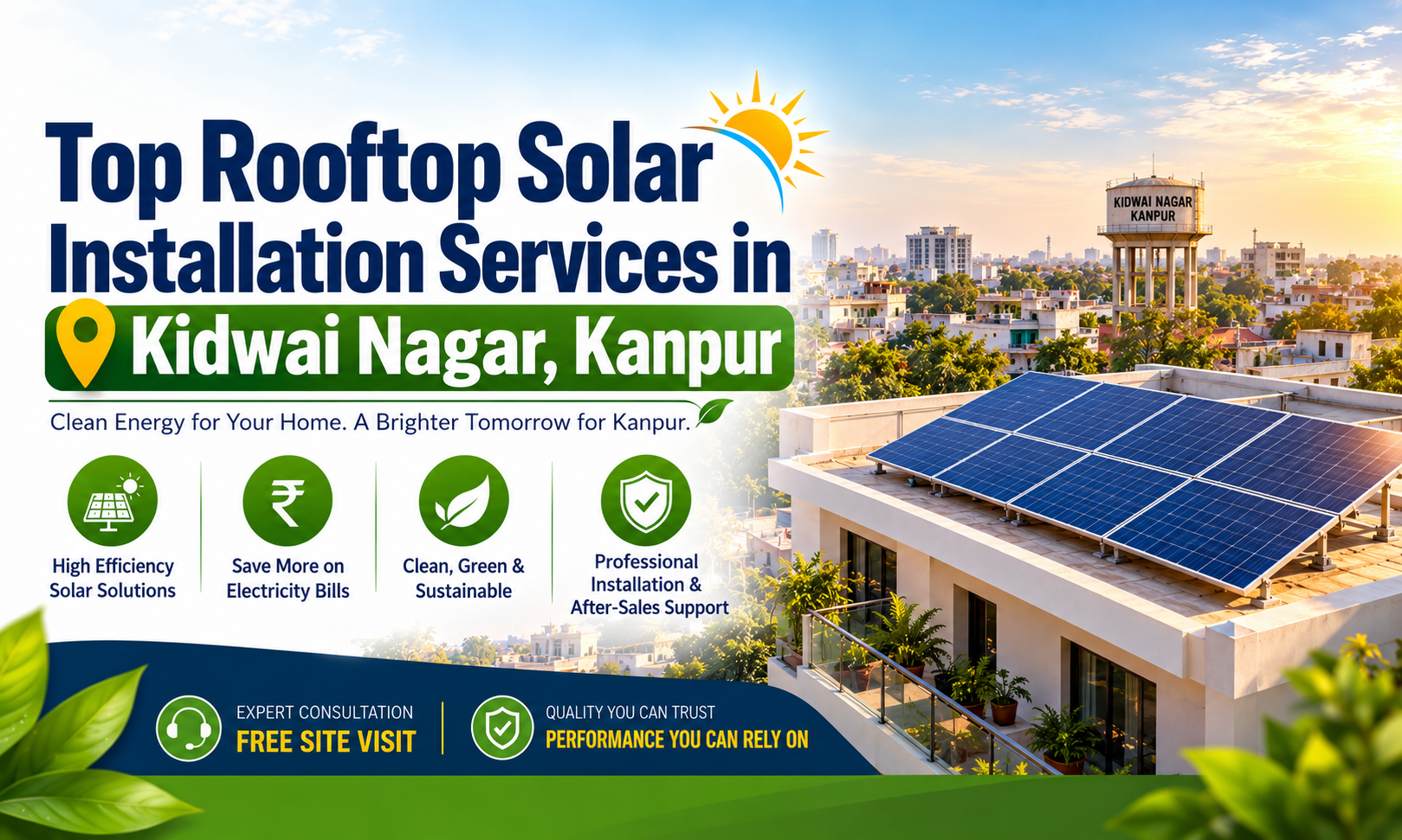 Top Rooftop Solar Installation Services in Kidwai Nagar
