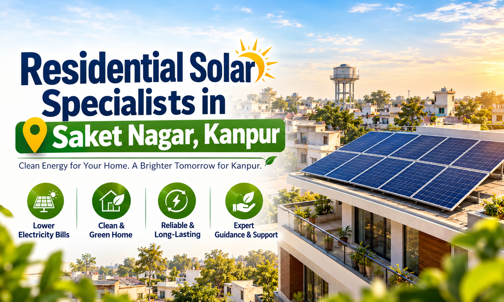 Residential Solar Specialists in Saket Nagar